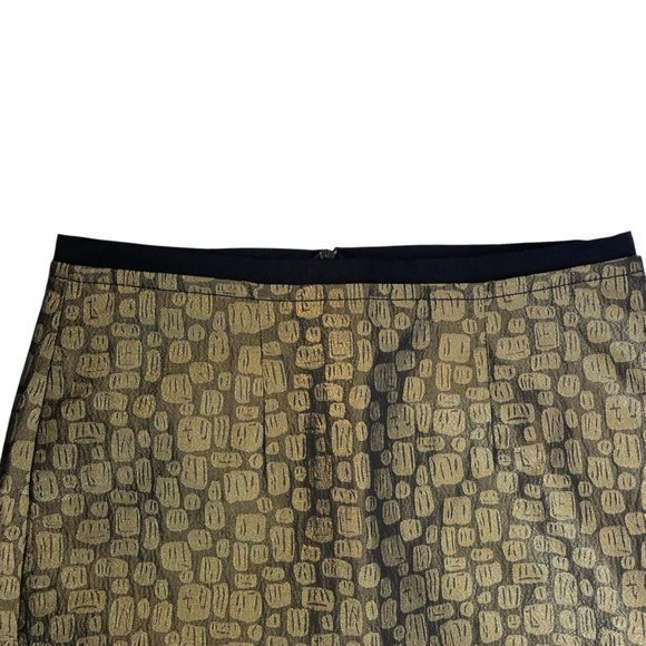 ⭐️FSP⭐️ LOFT‎ Formal Gold Shimmer Lined Skirt - Picture 11 of 14